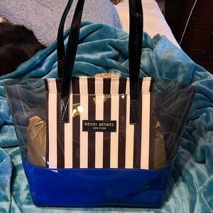 Henri Bendel Colorblock Stripe Tote Bag - EUC